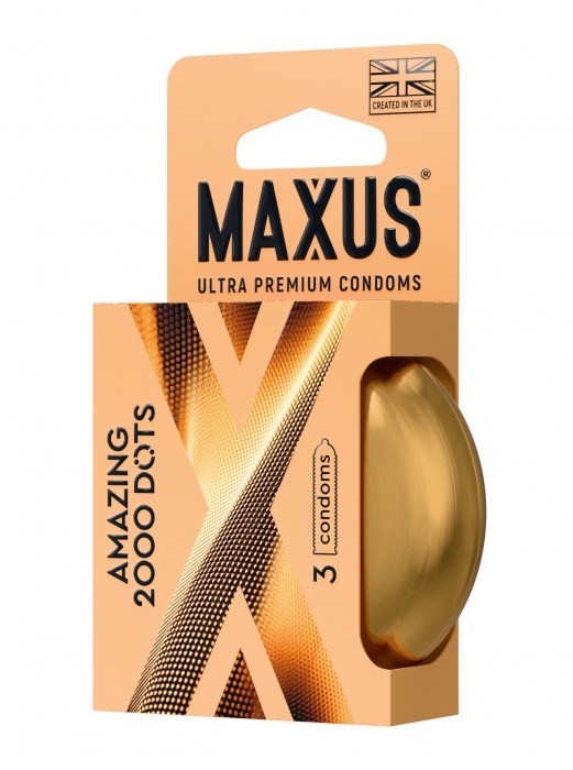 Точечные презервативы MAXUS 2000 Amazing Dots с железным кейсом - 3 шт. - Maxus - купить с доставкой в Брянске