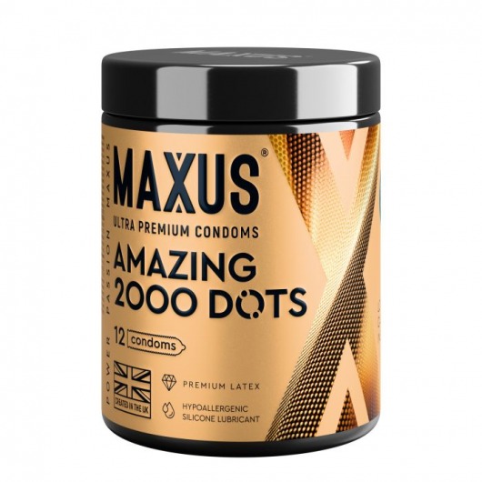 Точечные презервативы MAXUS 2000 Amazing Dots с железным кейсом - 12 шт. - Maxus - купить с доставкой в Брянске