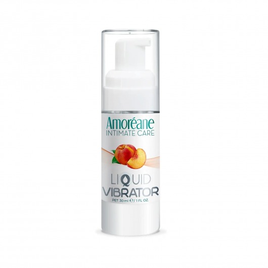 Жидкий вибратор со вкусом персика Amoreane Peach - 30 мл. - Amoreane - купить с доставкой в Брянске