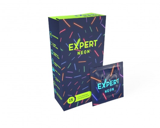 Светящиеся в темноте презервативы Expert Neon - 15 шт. - Expert - купить с доставкой в Брянске