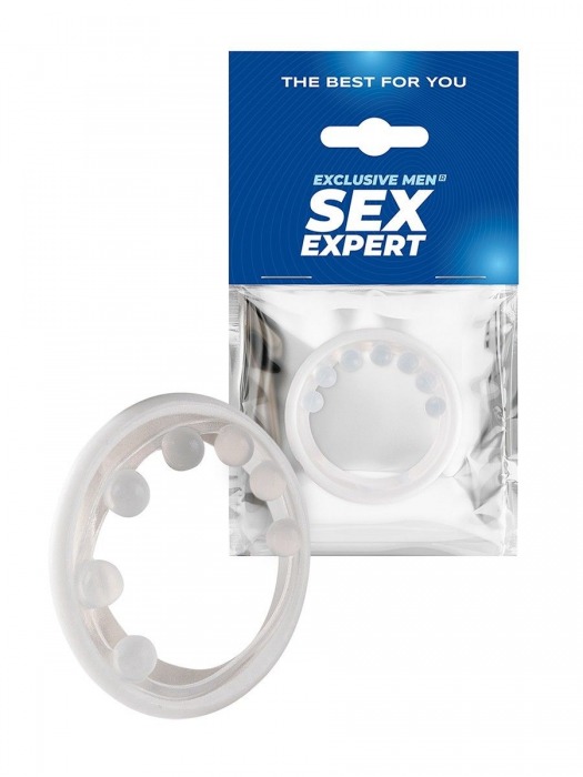 Эрекционное кольцо с мягкой стимулирующей насадкой - Sex Expert - в Брянске купить с доставкой