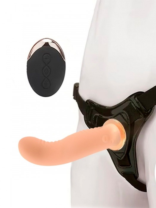 Женский вибрострапон со съемной насадкой и пультом ДУ - Erokay - купить с доставкой в Брянске