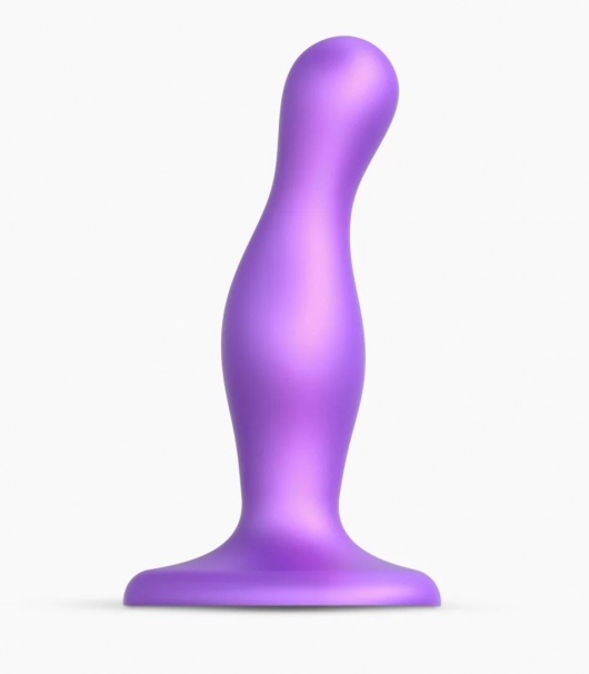 Фиолетовая насадка Strap-On-Me Dildo Plug Curvy size S - Strap-on-me - купить с доставкой в Брянске