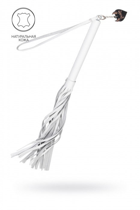 Белая кожаная плеть - 50 см. - Pecado - купить с доставкой в Брянске