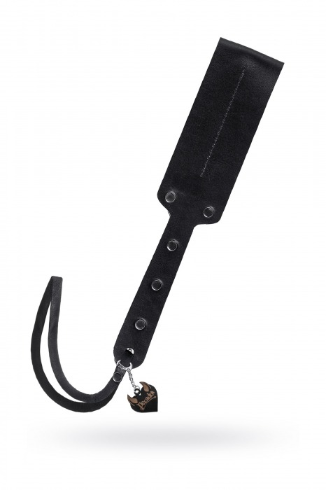 Черный кожаный пэддл - 32 см. - Pecado - купить с доставкой в Брянске