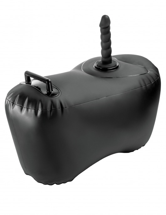 Черное надувное кресло с платформой для фиксации дилдо Body Dock Inflatable Love Seat - Pipedream - купить с доставкой в Брянске