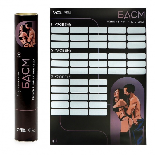 Плакат для двоих со скретч-слоем «БДСМ» - Сима-Ленд - купить с доставкой в Брянске