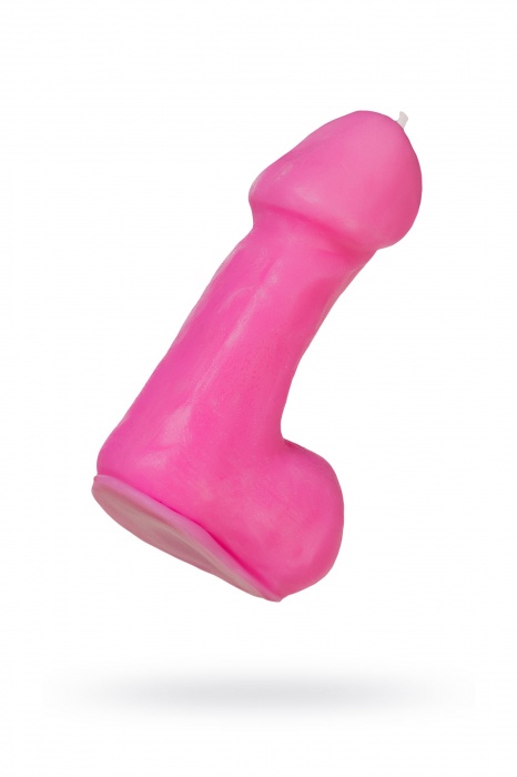 Розовая свеча в форме пениса - 47 гр. - Pecado - купить с доставкой в Брянске
