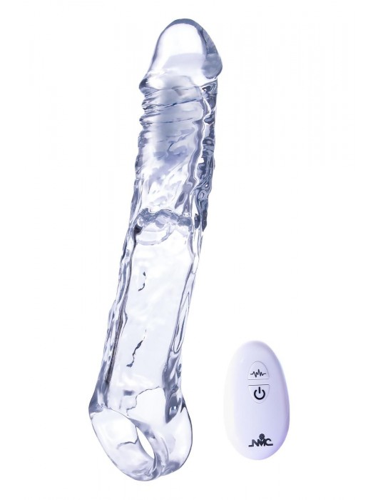 Прозрачная насадка-удлинитель Length Enhancer With Bullet с подхватом - 22,3 см. - NMC - в Брянске купить с доставкой