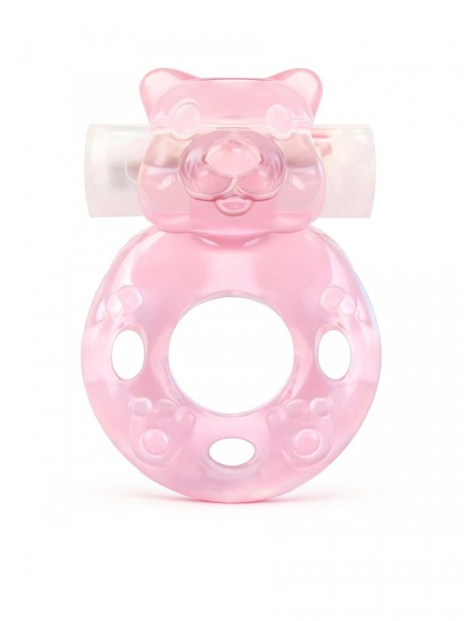 Розовое эрекционное виброкольцо в форме мишки - 1137 - в Брянске купить с доставкой