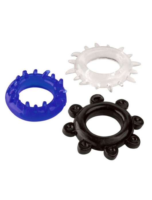 Набор из 3 эрекционных колец разного цвета и рельефа - Boys of Toys - в Брянске купить с доставкой