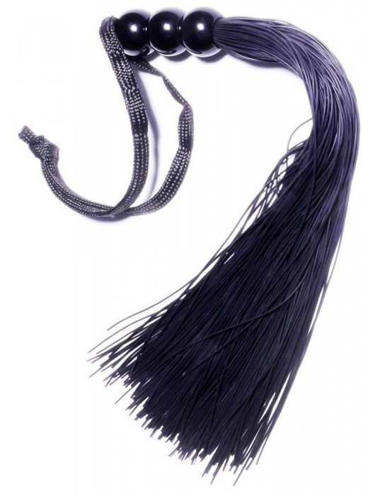 Черная силиконовая плетка - 25,4 см. - Boys of Toys - купить с доставкой в Брянске