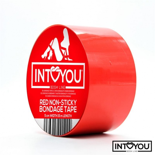Красный скотч для фиксации Non-Sticky Bondage Tape - 15 м. - Intoyou - купить с доставкой в Брянске
