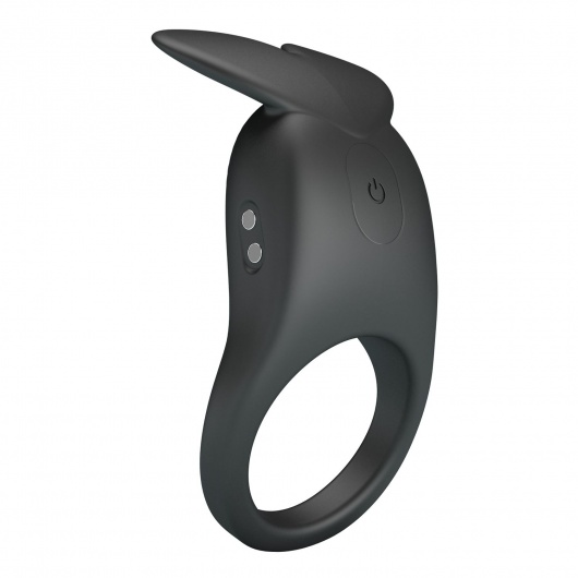 Черное перезаряжаемое виброкольцо Carlton - Baile - в Брянске купить с доставкой