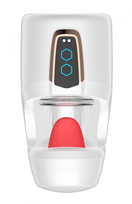 Белый мастурбатор с язычком и возвратно-поступательными движениями - Secwell - в Брянске купить с доставкой