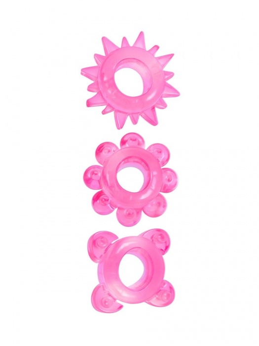 Комплект из 3 розовых эрекционных колец - Erowoman-Eroman - в Брянске купить с доставкой