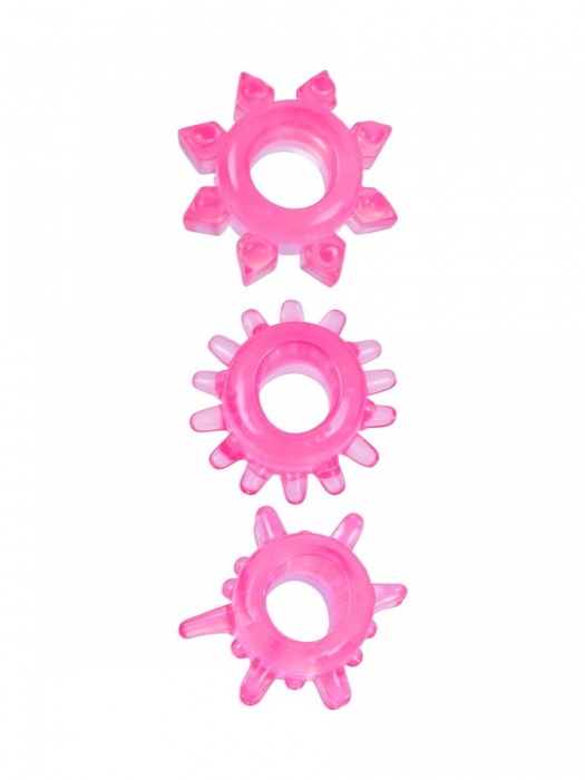 Комплект из трех розовых эрекционных колец - Erowoman-Eroman - в Брянске купить с доставкой