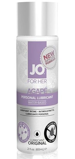 Лубрикант на водной основе для женщин JO AGAPE LUBRICANT ORIGINAL - 60 мл. - System JO - купить с доставкой в Брянске