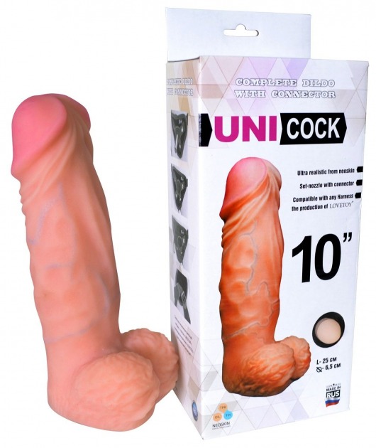 Фаллическая насадка Харнесс UNICOCK 10  - 25 см. - LOVETOY (А-Полимер) - купить с доставкой в Брянске