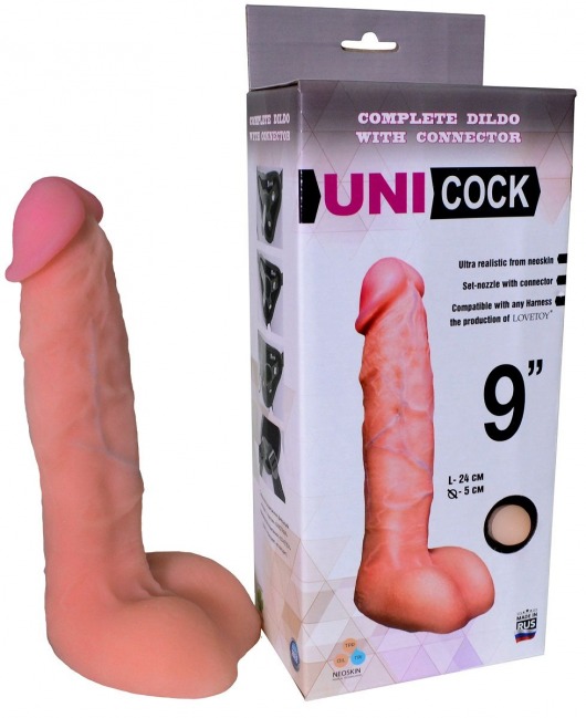 Фаллическая насадка Харнесс UNICOCK 9  - 24 см. - LOVETOY (А-Полимер) - купить с доставкой в Брянске