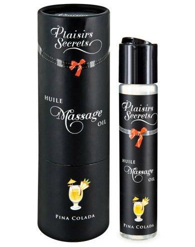 Массажное масло с ароматом пина колады Huile de Massage Gourmande Pina Colada - 59 мл. - Plaisir Secret - купить с доставкой в Брянске