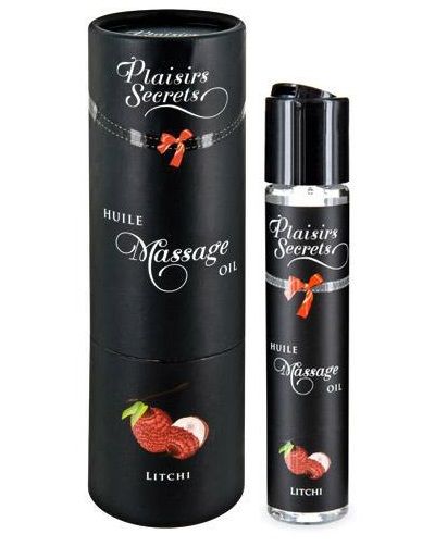 Массажное масло с ароматом личи Huile de Massage Gourmande Litchi - 59 мл. - Plaisir Secret - купить с доставкой в Брянске