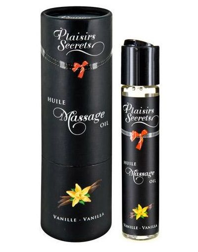 Массажное масло с ароматом ванили Huile de Massage Gourmande Vanille - 59 мл. - Plaisir Secret - купить с доставкой в Брянске