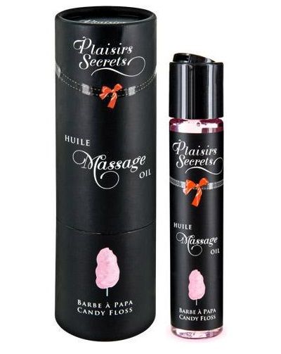 Массажное масло с ароматом сладкой ваты Huile de Massage Gourmande Barbe à Papa - 59 мл. - Plaisir Secret - купить с доставкой в Брянске