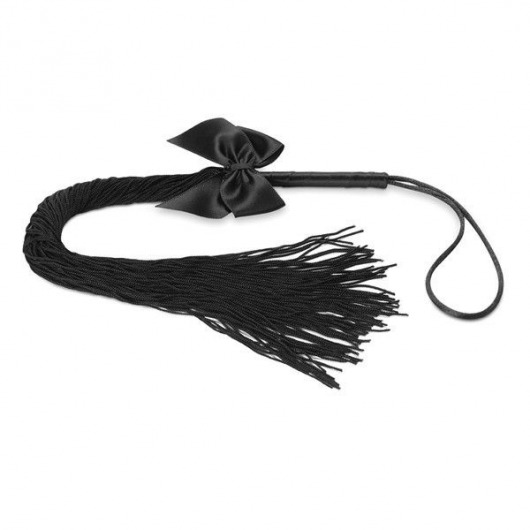 Чёрная плётка Lilly Whip Bijoux - Bijoux Indiscrets - купить с доставкой в Брянске