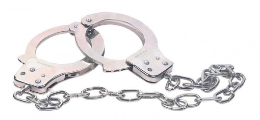 Наручники из металла с длинной цепочкой CHROME HANDCUFFS METAL HANDCUFFS W. KEY - NMC - купить с доставкой в Брянске