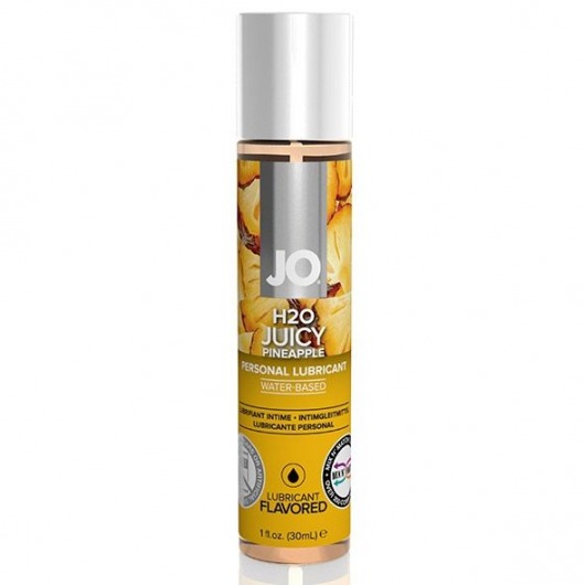 Смазка с ароматом ананаса JO Flavored Juicy Pineapple - 30 мл. - System JO - купить с доставкой в Брянске