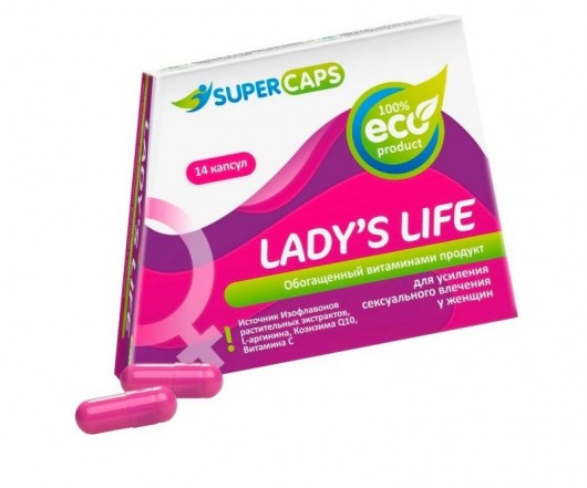 Возбуждающие капсулы Ladys Life - 14 капсул (0,35 гр.) - SuperCaps - купить с доставкой в Брянске