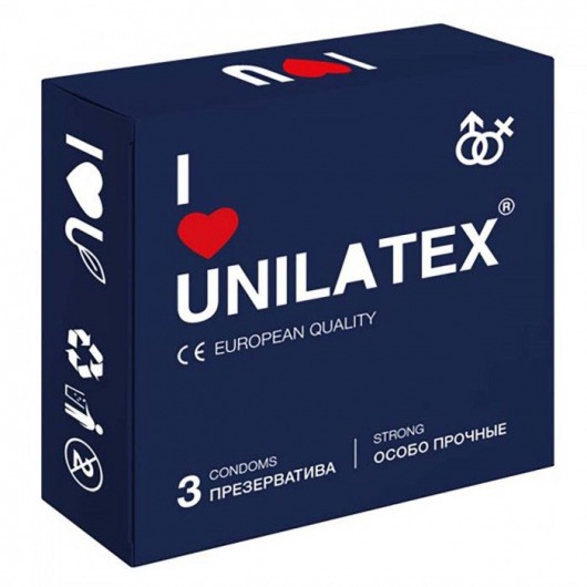 Ультрапрочные презервативы Unilatex Extra Strong - 3 шт. - Unilatex - купить с доставкой в Брянске