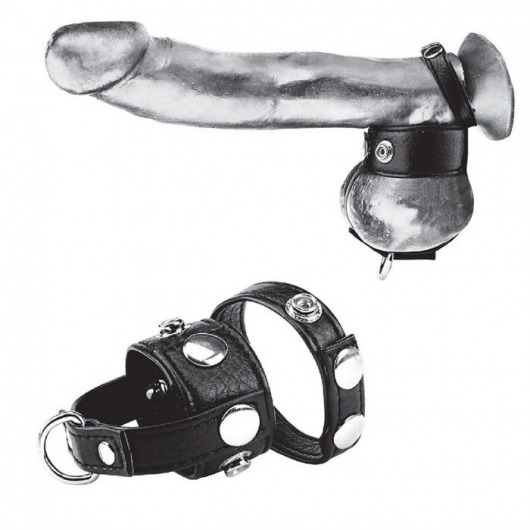 Утяжка для мошонки и пениса Cock Ring With 1  Ball Stretcher And Optional Weight Ring - BlueLine - купить с доставкой в Брянске