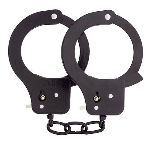 Чёрные наручники из листового металла BONDX METAL CUFFS BLACK - Dream Toys - купить с доставкой в Брянске