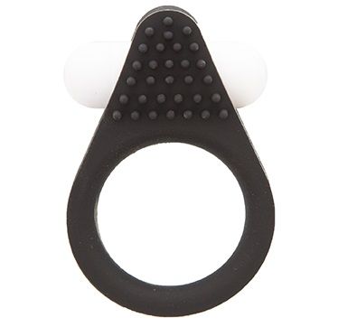 Чёрное эрекционное кольцо LIT-UP SILICONE STIMU RING 1 BLACK - Dream Toys - в Брянске купить с доставкой