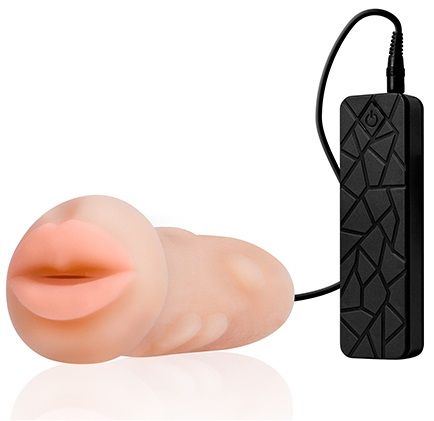 Мастурбатор-ротик с вибрацией REALSTUFF VIBRATING MASTURBATOR MOUTH - Dream Toys - в Брянске купить с доставкой