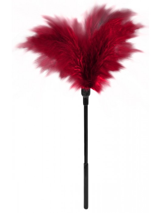 Пластиковая метелочка с красными пёрышками Small Feather Tickler - 32 см. - Blush Novelties - купить с доставкой в Брянске