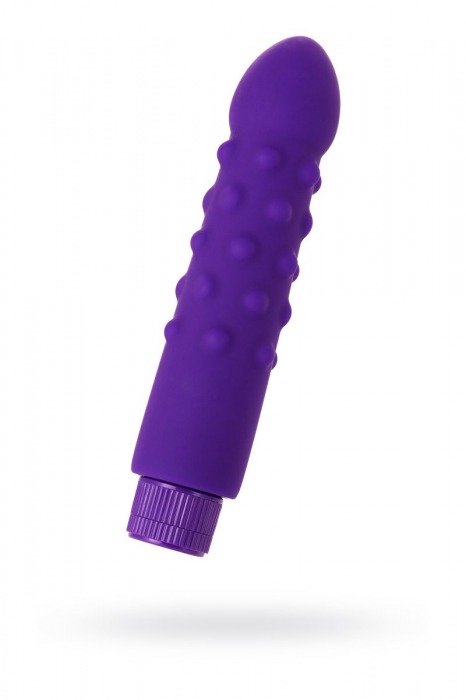 Фиолетовый вибратор с шишечками - 17 см. - A-toys купить в Брянске с доставкой в Orgasmix.ru Фиолетовый вибратор с шишечками - 17 см. - A-toys