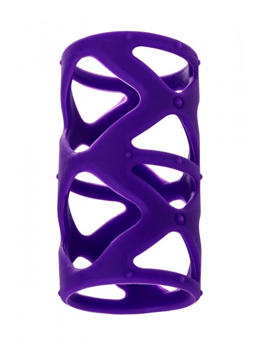 Фиолетовая насадка-сетка на пенис - 7,5 см. - A-toys - в Брянске купить с доставкой