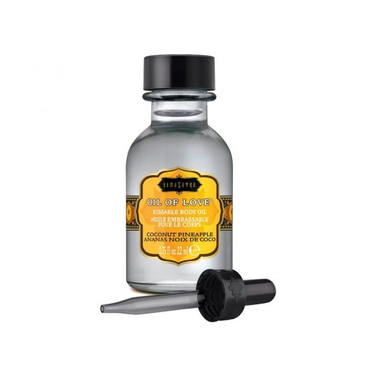 Масло для ласк с ароматом кокоса и ананаса Oil of Love Coconut Pineapple - 22 мл. - Kama Sutra - купить с доставкой в Брянске