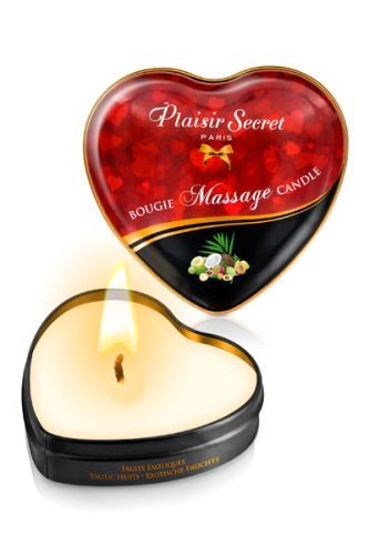 Массажная свеча с ароматом экзотических фруктов Bougie Massage Candle - 35 мл. - Plaisir Secret - купить с доставкой в Брянске