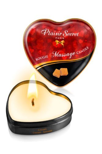 Массажная свеча с ароматом карамели Bougie Massage Candle - 35 мл. - Plaisir Secret - купить с доставкой в Брянске