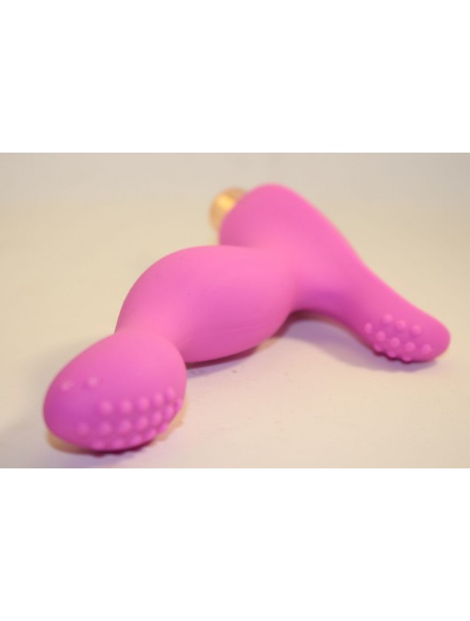 Розовый вибратор для стимуляции точки G и клитора - 4sexdreaM