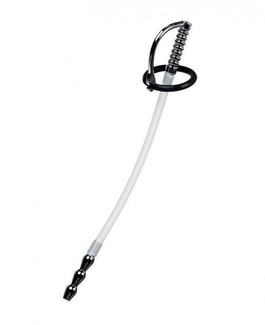 Силиконовый уретральный плаг со сменными фиксирующими кольцами Metal - ToyFa - купить с доставкой в Брянске