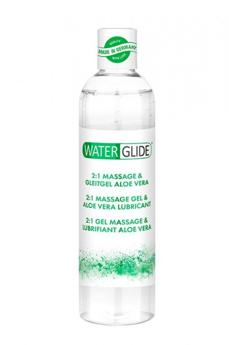 Гель-смазка 2-в-1 MASSAGE   LUBRICANT ALOE VERA - 300 мл. - Waterglide - купить с доставкой в Брянске