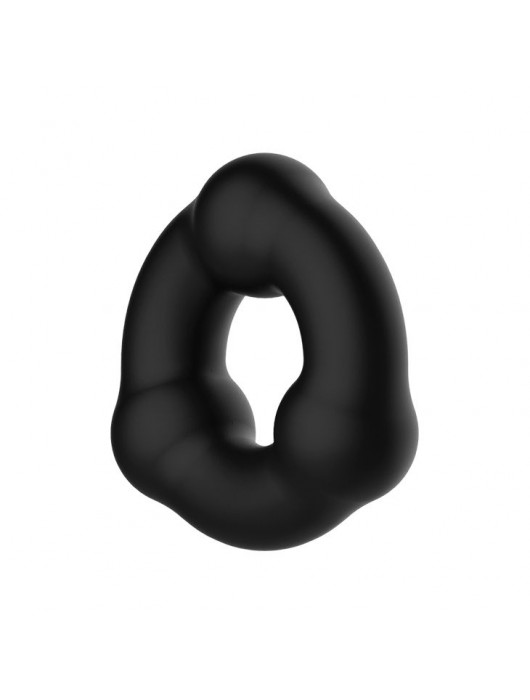 Черное эрекционное кольцо с 3 шариками - Baile - в Брянске купить с доставкой