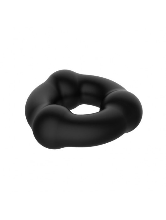 Черное эрекционное кольцо с 3 шариками - Baile - в Брянске купить с доставкой