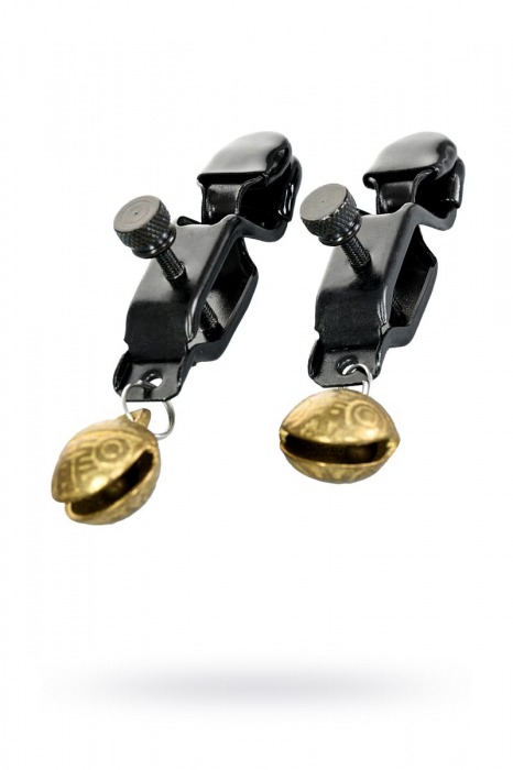 Черно-золотистые зажимы для сосков TOYFA Theatre - ToyFa - купить с доставкой в Брянске