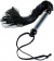 Черный мини-флоггер с резиновыми хвостами - 26 см. - ToyFa - купить с доставкой в Брянске